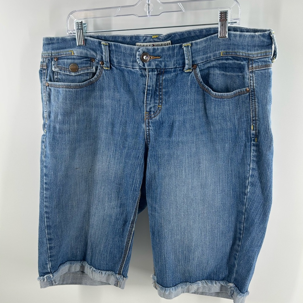 Tommy Hilfiger Faded Blue Denim Bermuda Shorts‎ Size 16